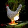 USB Hühnerei Nachtlicht Eierlegendes Huhn Dekorative Lampe Harzstatue Figur Heim Büro Schlafzimmer Schreibtisch Ornament