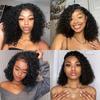 European and American Front Lace Wig, Women's Small Curly Short Curly Hair Explosive Head, Black Universal Full Head Cover