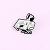 Cartoon Angry Office Girl Desk Pins Staff Enamel Pins Tired of Working Overthrow Desk Badge Funny Jewelry Gift for Office Staff
