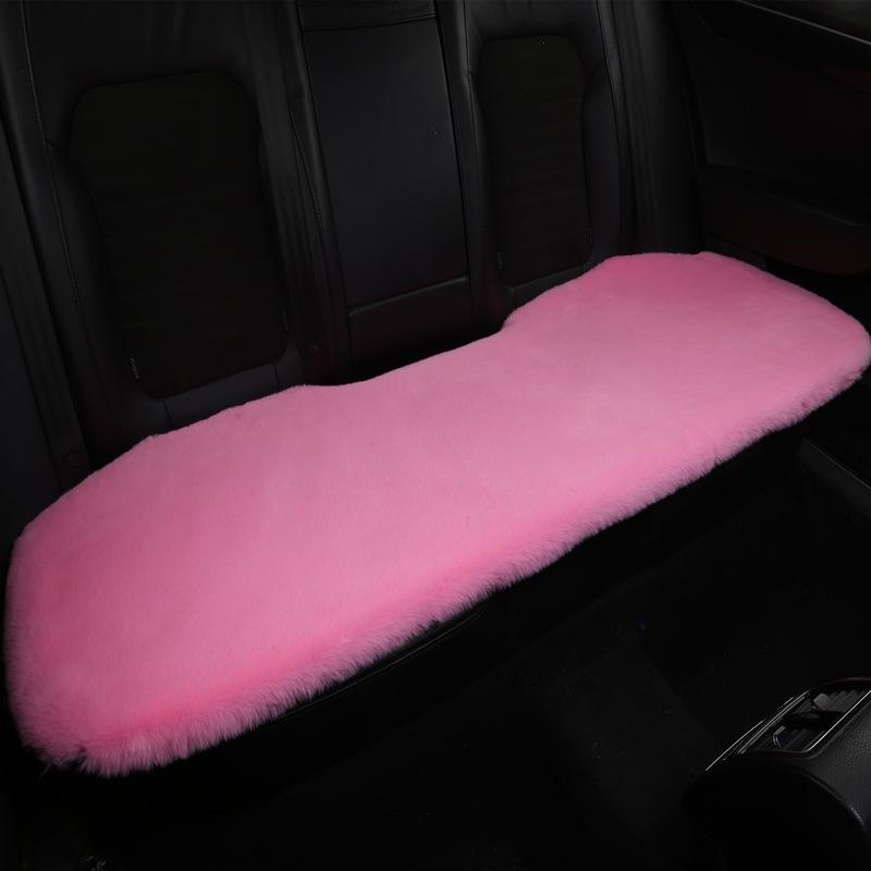 Rabbit Plush Winter Car Seat Cushion - Thick, Warm, No-Backrest, Universal Three-Piece Set