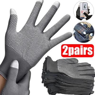 Rutschfeste Touchscreen-Nylonhandschuhe Herren Damen Sommer Outdoor Reiten Sport Fitness Atmungsaktive rutschfeste Sonnenschutz-Halbfingerhandschuhe