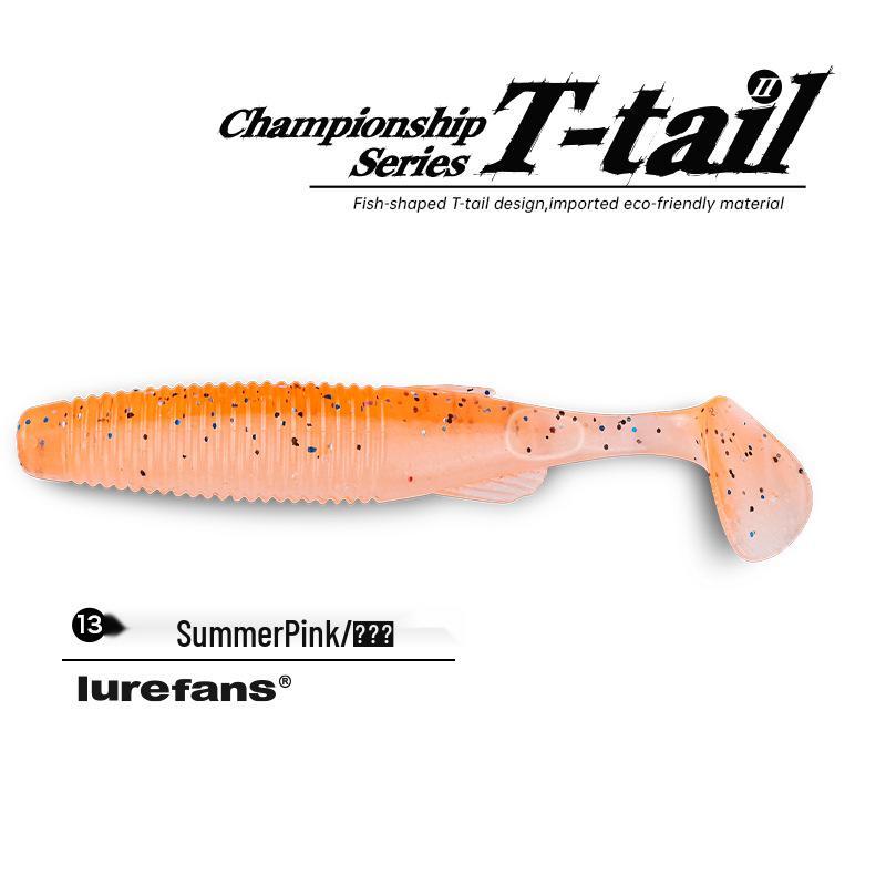 

Мягкая приманка T-tail 2-го поколения: Модели течения больших рек для окуня и судака 2.2 inches