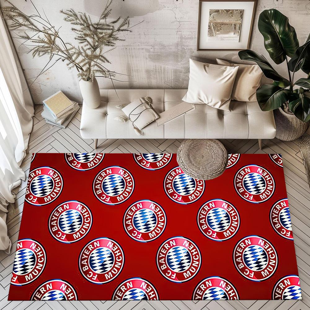 Bayern Munich Crest Design Square Rugs Are a Great Choice for Living Rooms, Bedrooms, Home Décor, and As Gifts
