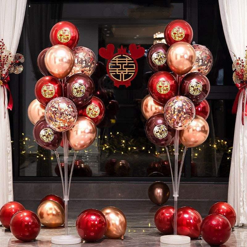 Romantic Wedding Room Balloon Decoration Set for Bedroom and Table