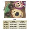 Super Soft M-Mashas and B-Bears Throw Blanket Premium Fleece Flannel Lightweight  Bed Blanket Cozy Plush Blankets All Season Use