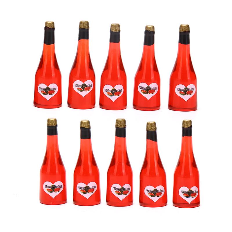 Various Styles 10pcs Mini 1/12 Dollhouse Miniature Simulation Whisky Wine Bottles Pretend Play Toys Doll Food Drink Accessories