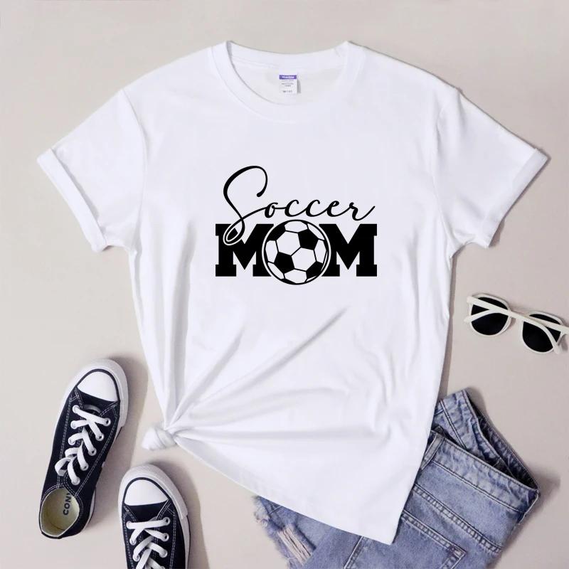 Soccer Mom Tshirt 5XL Funny Hipster Game Day Top Tee Shirt Cute Soccer Mama Sport Team Tshirt Streetwear M