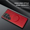 For Samsung Galaxy S25 S25 Plus S25 Ultra PU Leather Magnetic Ring Soft Edge Anti-Drop Anti-Fingerprint Phone Case