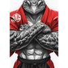 Interesting Animal Samurai White Cat Rhinoceros Tiger Wolf Abstract Poster Canvas Paintings Wall Art Pictures Home Decor