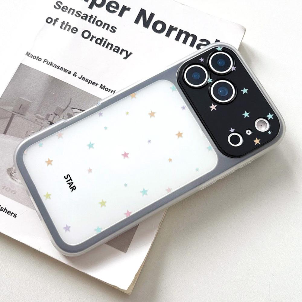 Simple color little stars for iPhone17ProMax 2-in-1 mobile phone case Apple 16 niche 15 factory