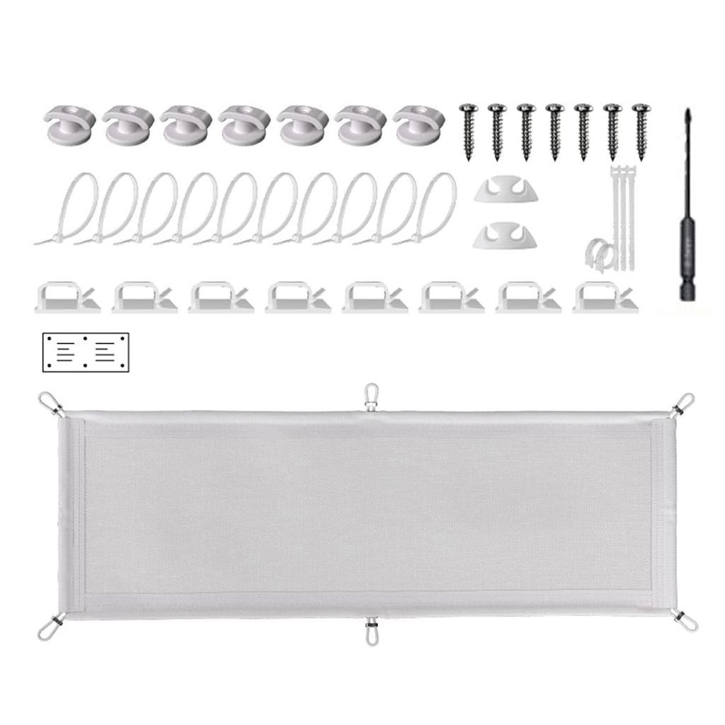 Praktyczny organizer siatkowy do zarządzania kablami pod biurkiem dla efektywnego przechowywania przewodów i bezpieczeństwa w domu lub biurze