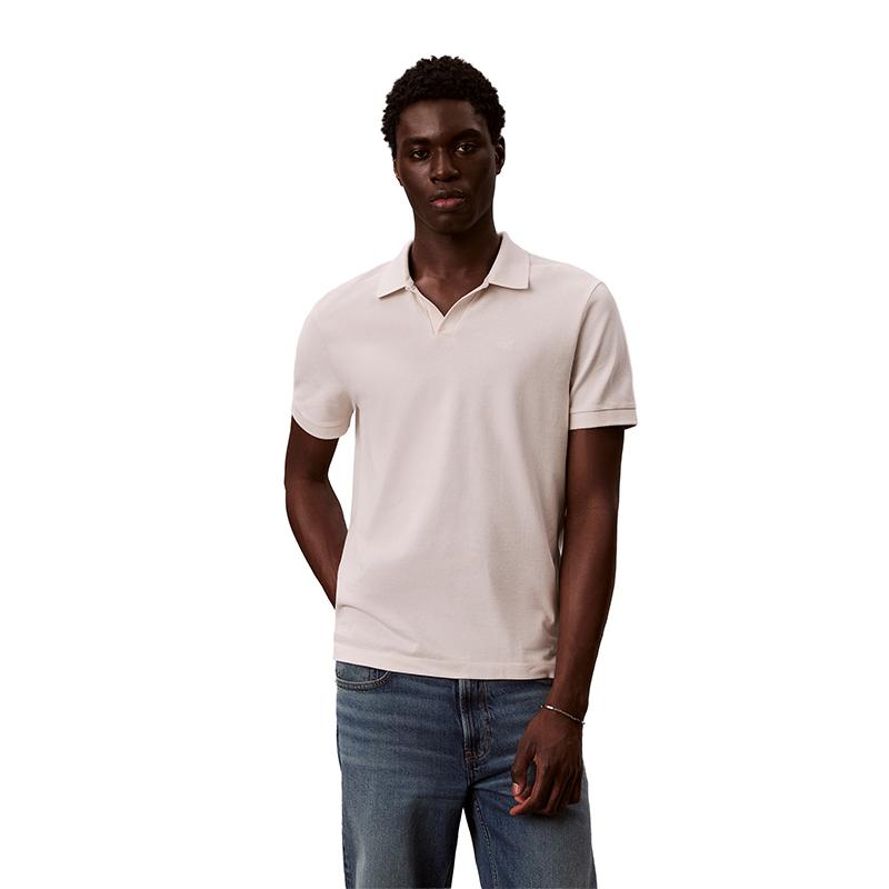 Calvin Klein Business Casual Pure Cotton Pique Embroidered Short Sleeve Polo Shirt Men tops 4RF215G S