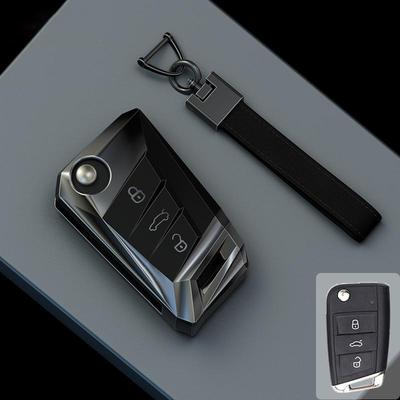 Zinc Alloy For Volkswagen Vw Polo Golf 7 Passat Tiguan Mk2 Beetle Ateca Caddy T5 Flip Folding Car Key Case Cover Accessories