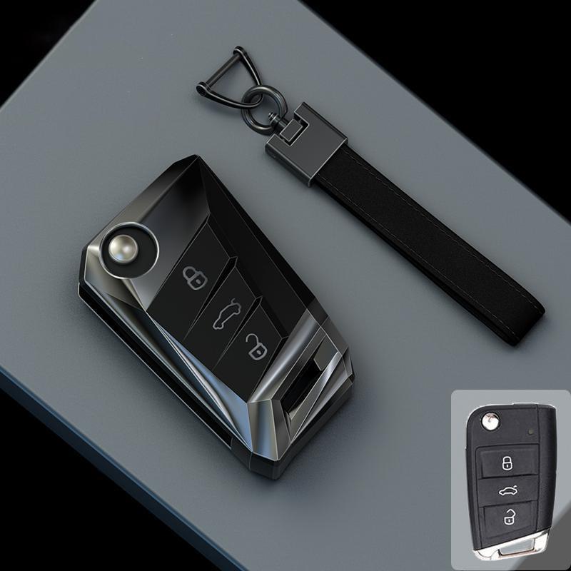 High-end Zinc Alloy Car Key Case Cover for VW Volkswagen Golf 8 MK8 Skoda Octavia A8 2021 SEAT Leon MK4 Camouflage