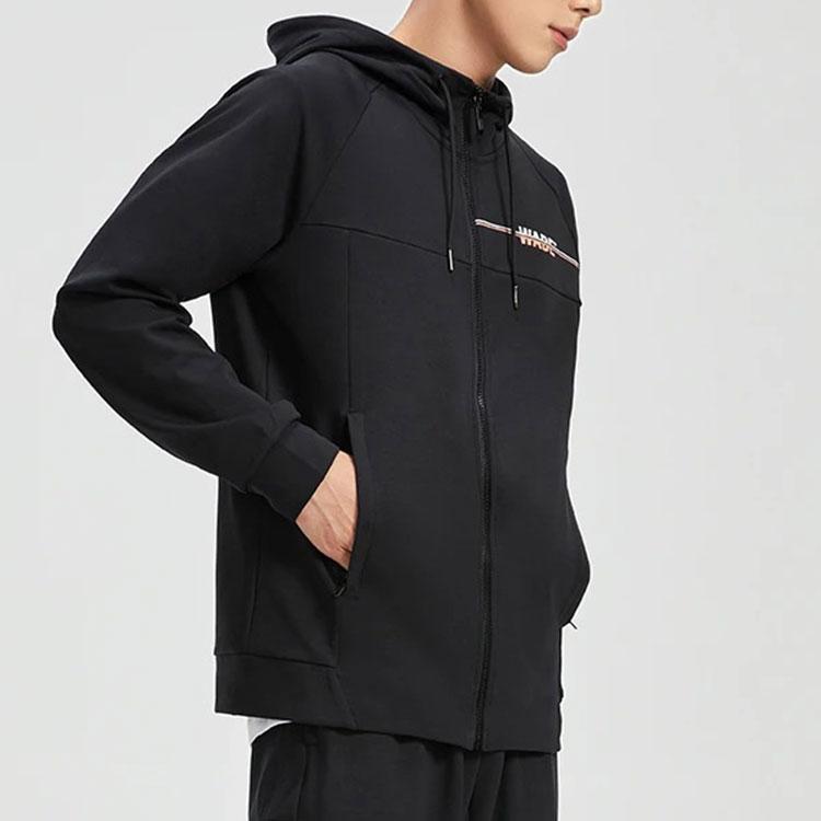 Li-Ning Wade Series Casual Sports Zip-Up Hooded Jacket Men Jackets Black AWDR429-1