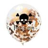 4pcs 12inch Halloween Transparent Champagne Confetti Latex Balloons Skull Witch Ghost Black Cat Halloween Scary Decors Supplies