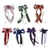 Set of 8 Nuptial Car Adornment with Ribbons Beautiful Silk Bowknot Auto Glasses Adornment for Matrimonial Ceremony
