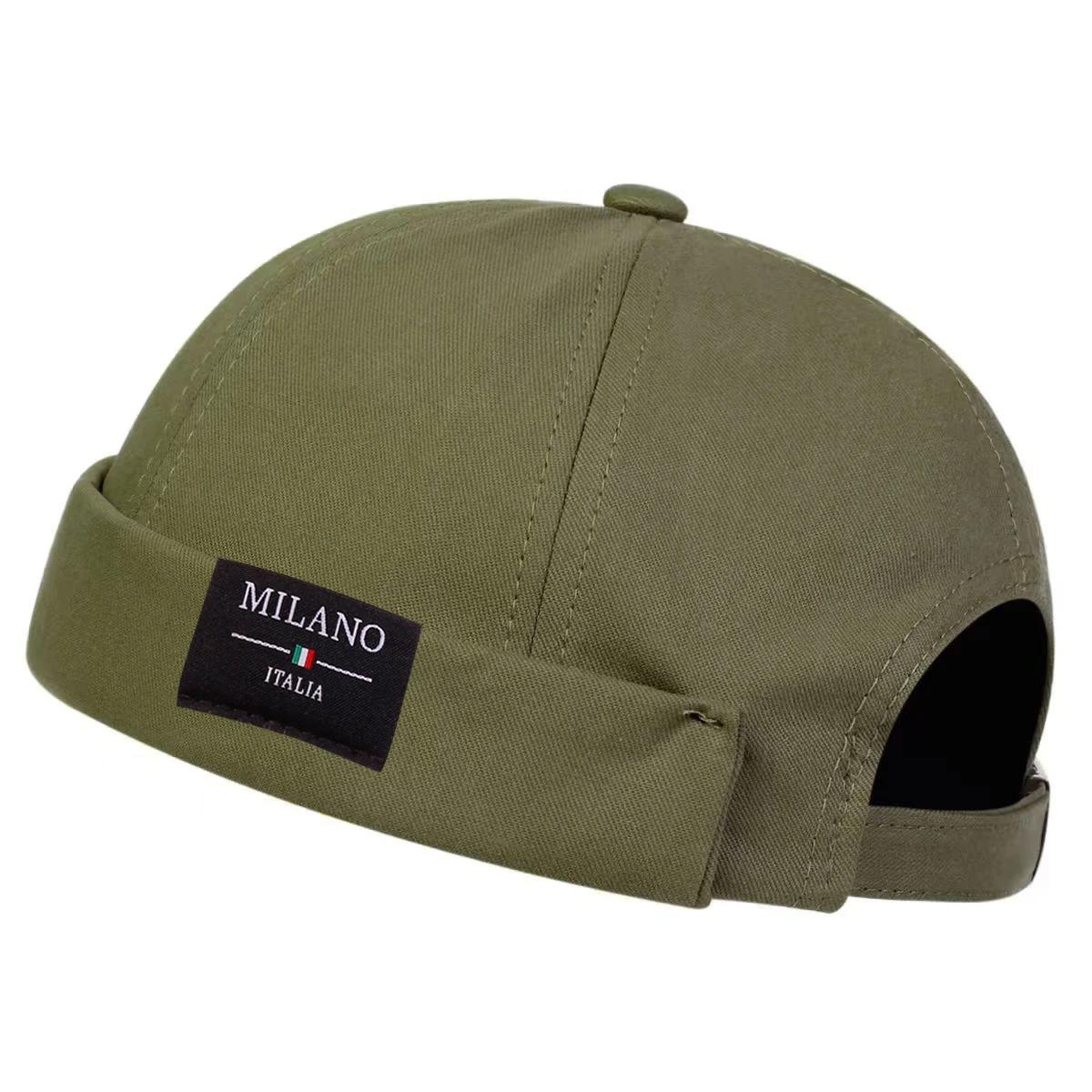 

Men Milano Italia Sewing Label Landlord Caps Spring And Autumn Adjustable Melon Skin Hats Literary Hip Hop Hat Painter Cap