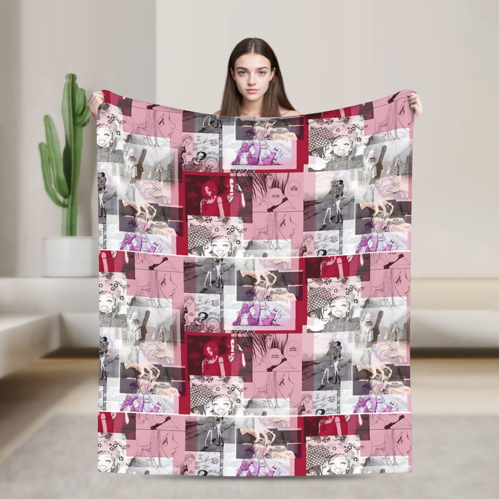 

Nana Hachi Manga Knitted Blanket Anime Flannel Throw Blanket Summer Air Conditioning Portable Soft Warm Bedsprea 100x150cm