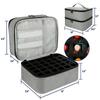  US Warehouse Quick Ship Nail Polish Storage Box, Double-Layer Organizer with Multi-Spacer for Small Bottles & Tools