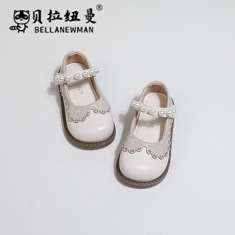 

Unique Design Girls Pearl Lace Princess Shoes, New Spring and Autumn Children s Mary Jane Leather Shoes 23Code