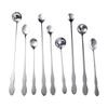 Stainless Steel Long Handle Ice Tea Teaspoon Cocktail Stirring Tool Mixing Stirrers Bar Spoon
