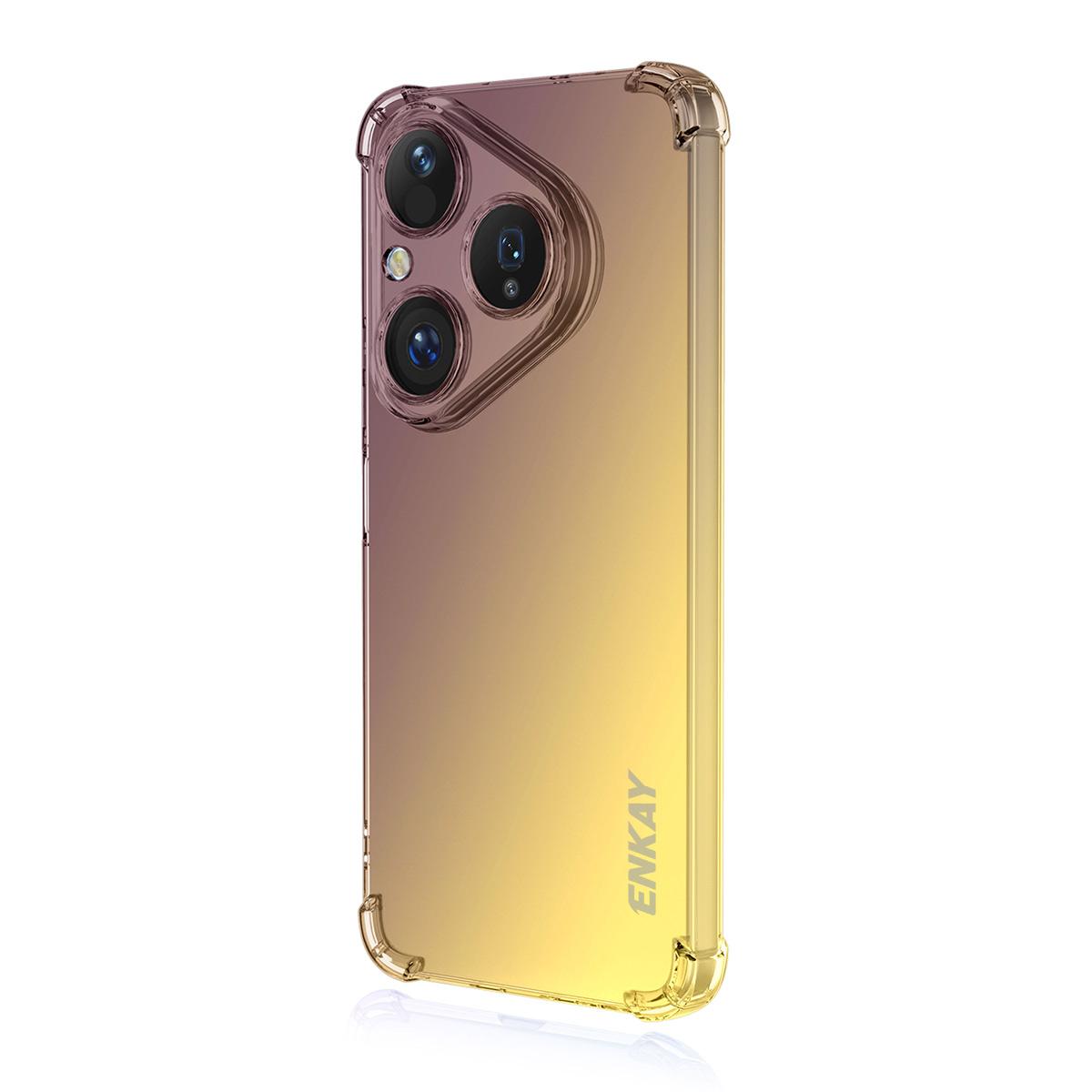 Для Huawei Pura 80 TPU Чехол ENKAY Утолщенный Четырехугольный Противоударный Чехол на Заднюю Панель Телефона C