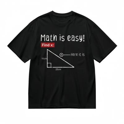 Herren Atmungsaktives Maschinenwaschbares Klassisches T-Shirt Satz des Pythagoras Grafik