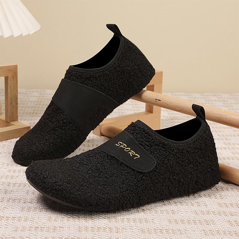 

Зимняя пара новые продукты ежедневно досуг путешествия дом мягкие нескользящие легкие теплые плюшевые хлопковые туфли 44-45 чёрный