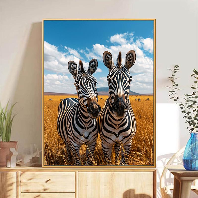 5d DIY Diamond Painting Cross Stitch Animal Zebra Diamond Embroidery Mosaic Full Round Drill Home Decor Arts