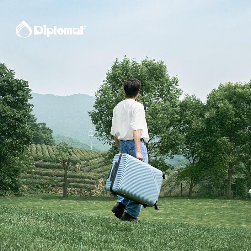 Diplomat 20-inch Titanium Carry-on Spinner Suitcase