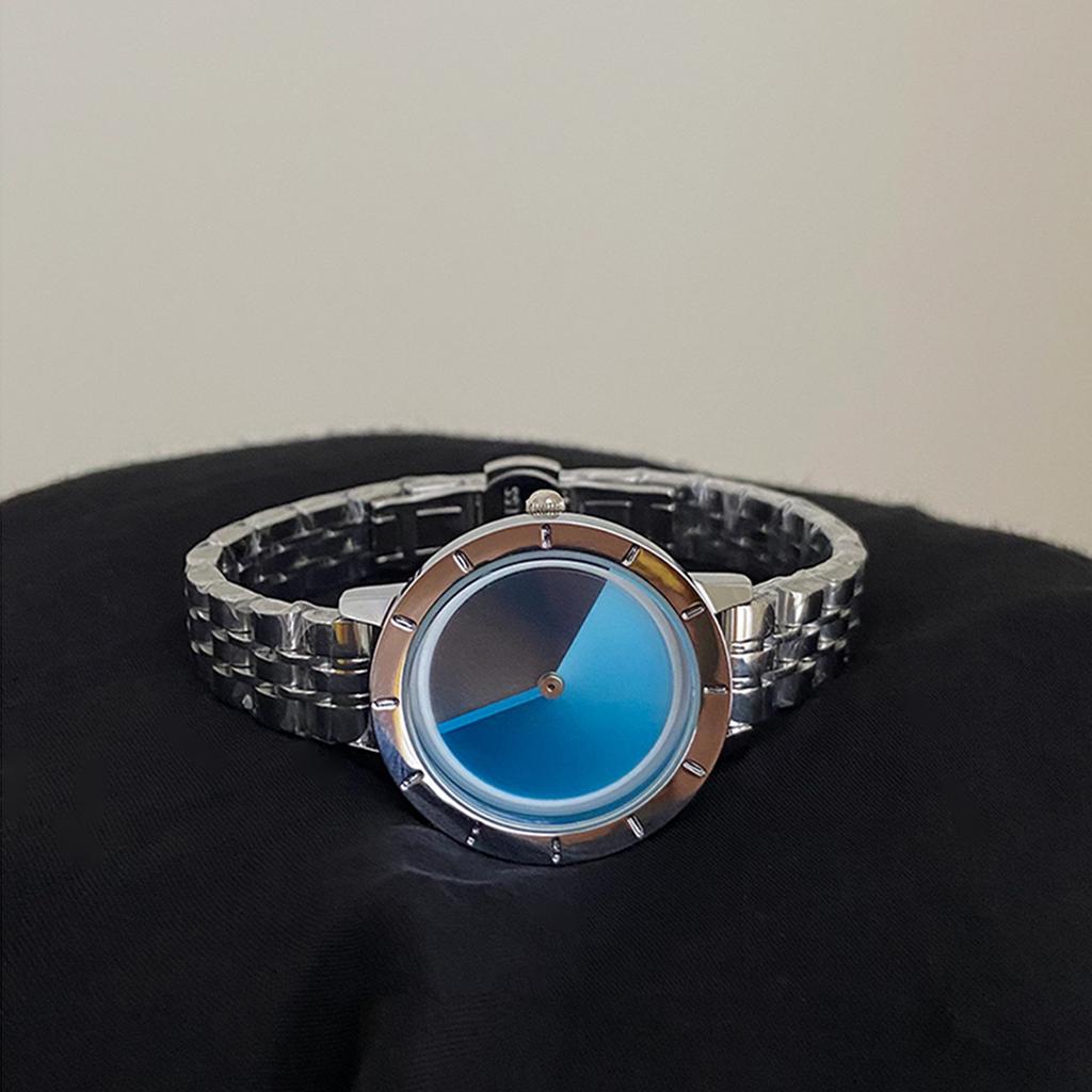 Luxury Casual Gradient Color Watches for Women Large Dial, Steel Bracelet, Waterproof Quartz Ladies' Watch Timepiece Clock Gift