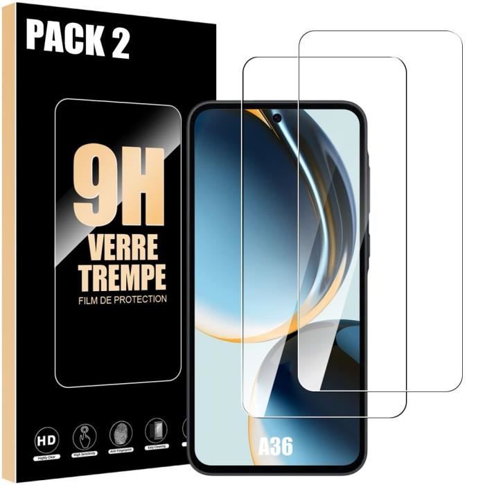 [2 pièces] Verre Trempé pour Samsung Galaxy A36, Protection d'Ecran Transparent 9H
