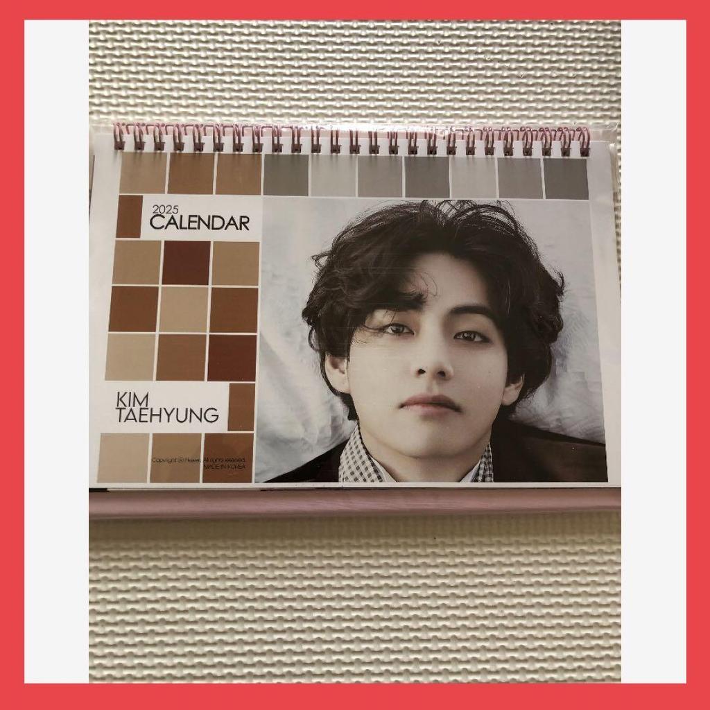 [USED] BTS V Horizontal 2024-2025 Desk Calendar