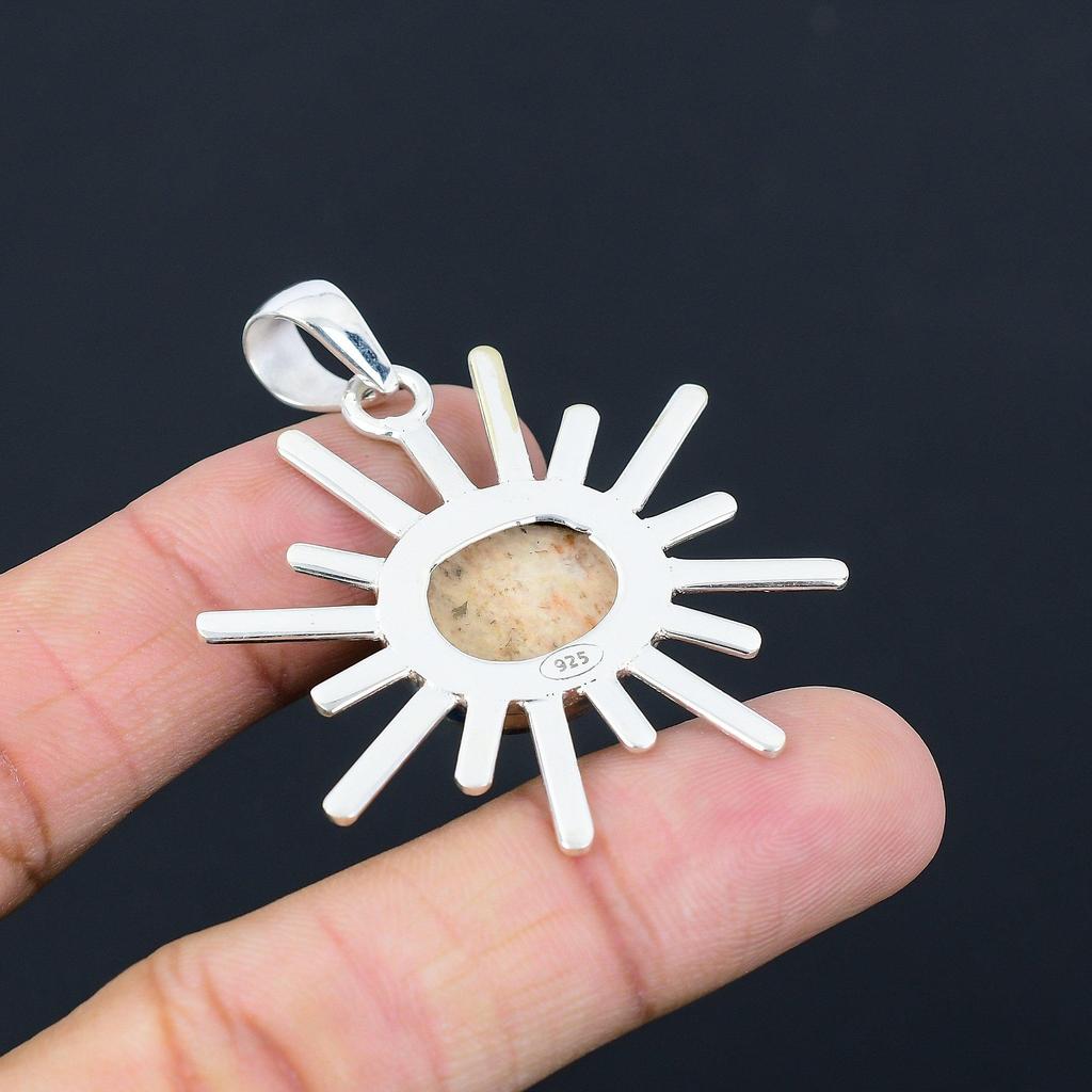 Daughters Day Sale Sterling Silver Ocean Jasper Stone Trendy New Pendant Jewelry