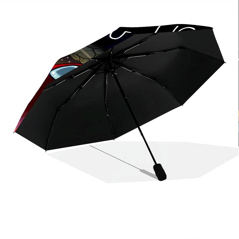 1 PC Automatic Folding Umbrella - Among Us Custom Name Pattern, Portable & Foldable Design with 8 Ribs, Christmas Birthday Gifts