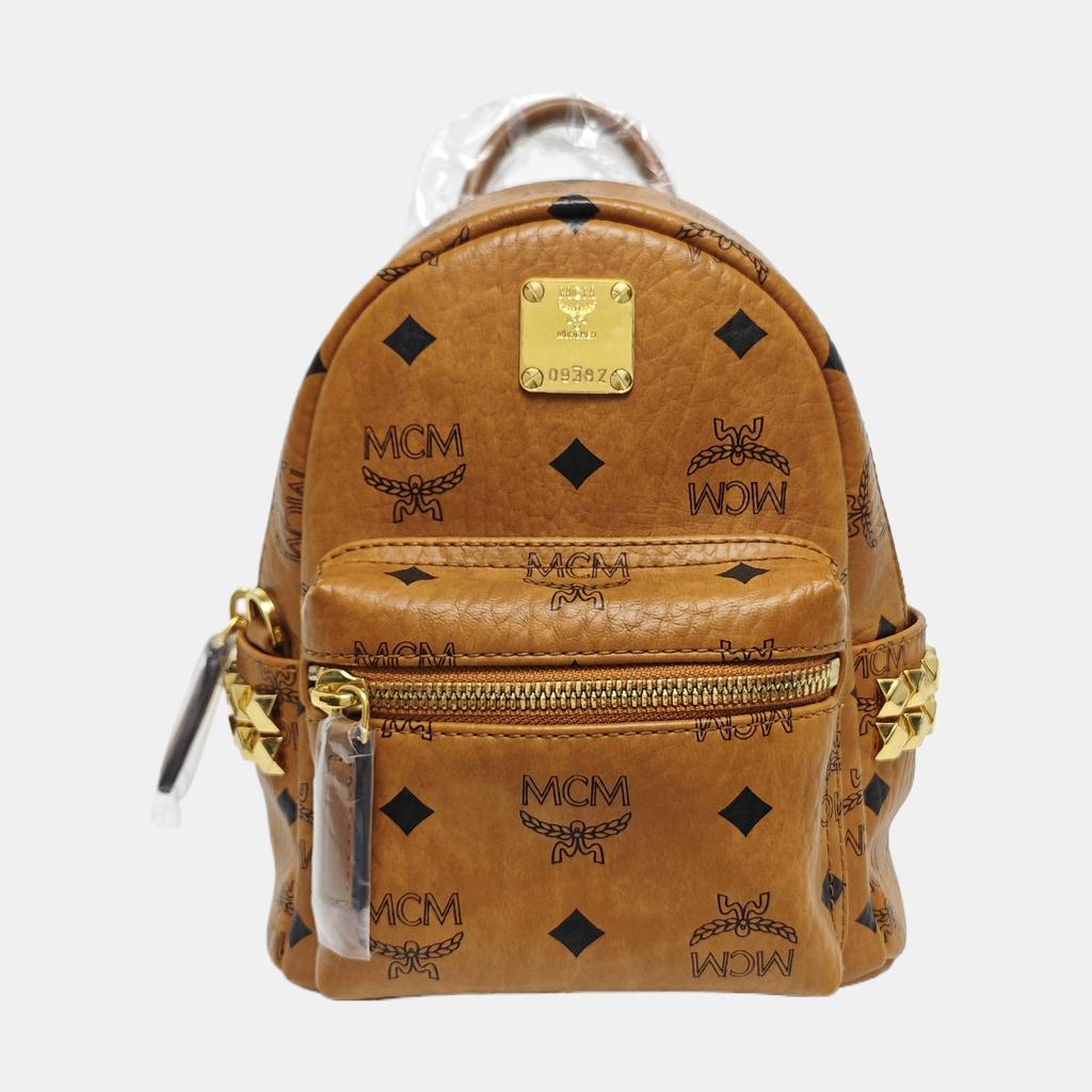 [Pre-Owned] Classic Allover Logo Studded Three-In-One Coated Canvas Shoulder Crossbody Backpack - Very Good #1IQOZOA