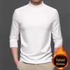 Men's Fleece-Lined Half-High Collar Base Layer Shirt – Winter Warm Hoodie & Long Sleeve T-Shirt