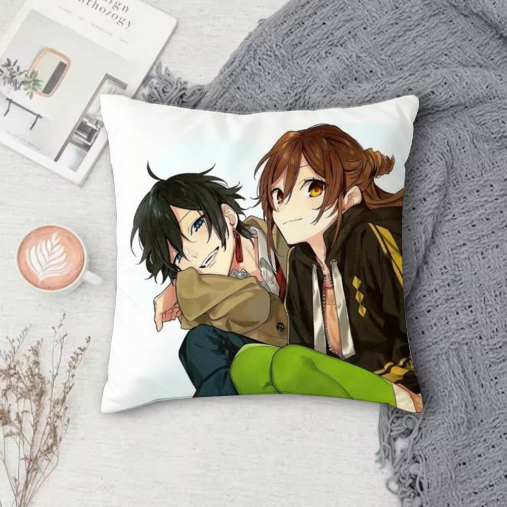 

Horimiya Horisan to Miyamurakun Doublesided Printed Square Pillow Cover Decorative Cushion Cover for Sofa Bedroom Bedside 30X30cm