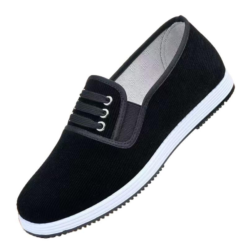 

Мужские слипоны из вельвета 2025: Мягкая подошва, круглый носок, повседневный комфорт для людей среднего и пожилого возраста Three Stripes Men s A-3 Size 43