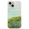 Applicable iPhone11promax Mobile Phone Case All-inclusive 11 Personality 11 Huawei Oppo Redmi Purple Oil Painting Flowers