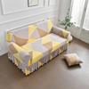 1 2 3 4 Seater Nordic Flowers Stretch Sofa Covers Elastic Spandex Sofas Skirt Cover for Living Room Universal Couch Slipcovers
