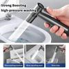 Handheld Bidet Sprayer 1-in-2-out Dual Control Valve For Toilet Extra Long Hose High Pressure Bathroom Spray Gun Kit For Bidet