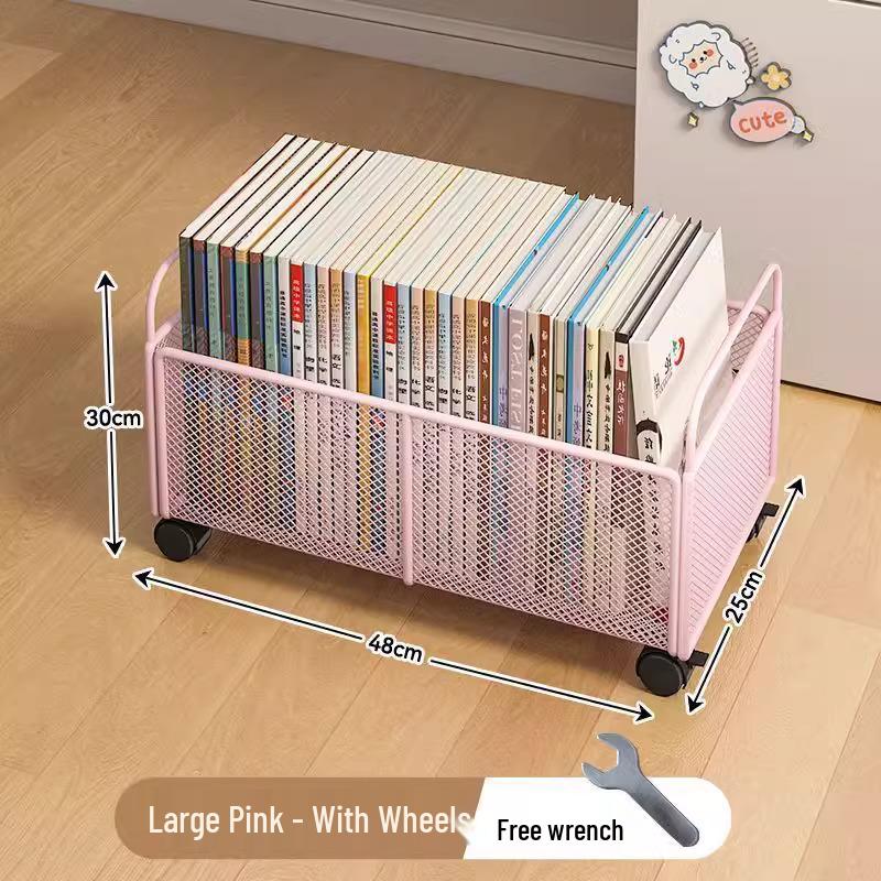 Compact Storage Cart with Casters for Bags, Backpacks, Books, and More