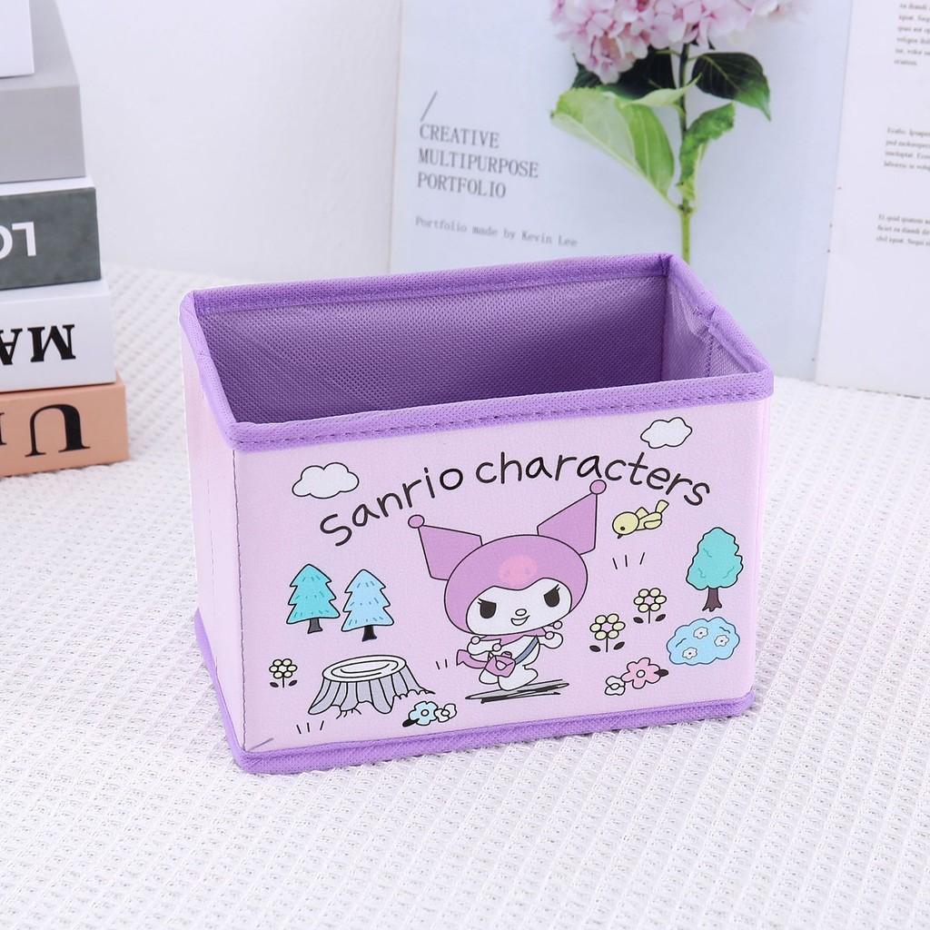 Hello Kitty Kuromi Cinnamoroll My Melody Pattern Foldable Desktopstorage Box For Office And Bedroom Decluttering