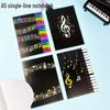 A5 Softcover Student Notebook with Music Pattern - Piano Notes & Creative Diary