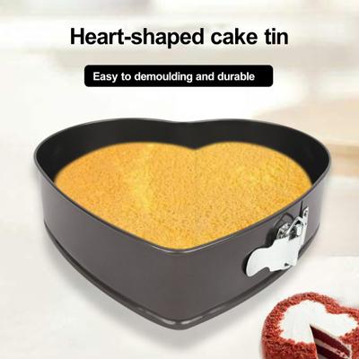 Tigaie cu arc în formă de inimă, de calitate alimentară, fără BPA, rezistentă la căldură, reutilizabilă, sigură pentru cuptorul cu microunde, tigaie antiaderentă pentru prăjitură cu brânză
