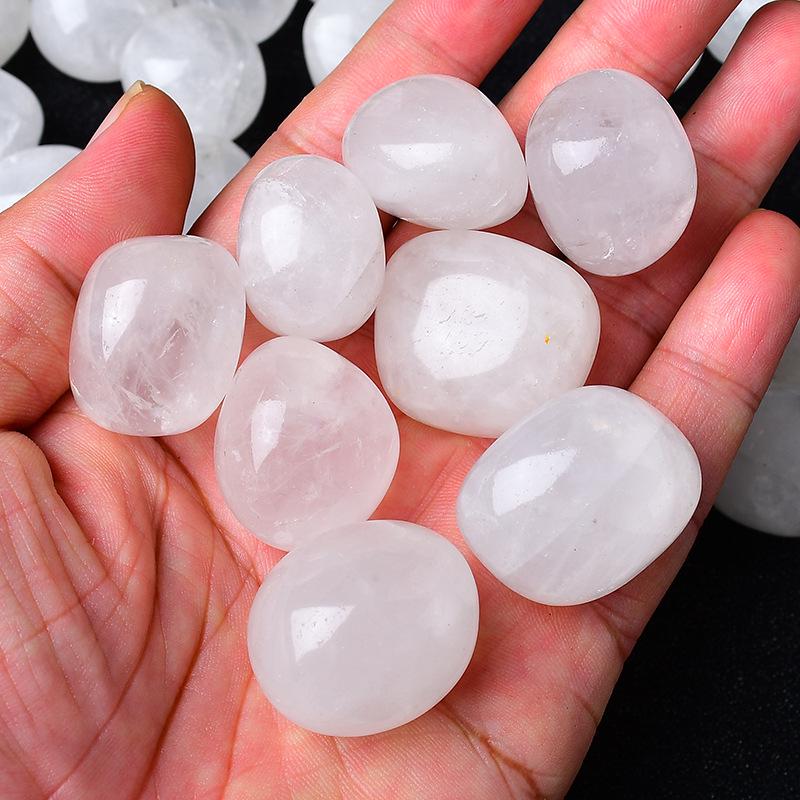 Large Natural White Tumbled Crystal Stones for Decorative Use in Fish Tanks or Buddha Displays