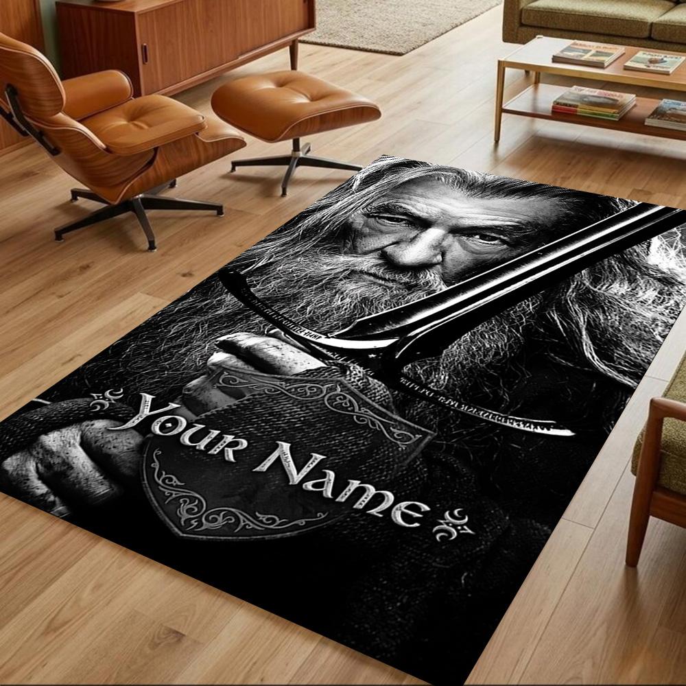 Lord Rings Customize Your Name Carpet Suitable for Decorate Room Bedrooms Living Rooms Dormitory Anti-slip Rug Office Home Decor