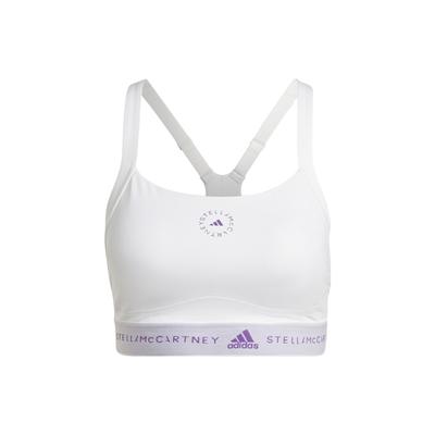 X Stella Mccartney Orta Destek Düz Ayarlanabilir Askılı Spor Sütyeni Kadın Spor Sütyeni Beyaz HH7221